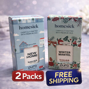 Pura Homesick Fragrance Refill New Home + Winter Mantel 2 Pack 10ml